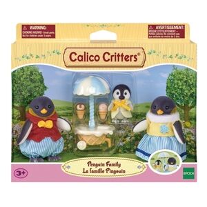 Calico Critters Penquin Family, Set of 4 Collectible Doll Minature Toys